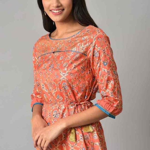 Orange kurti - Picture 10 of 14